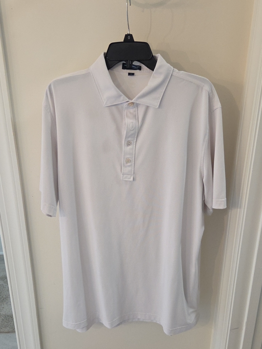 Peter Millar White Short-Sleeve Polo